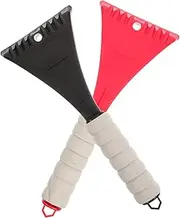 TIDTALEO 2pcs Car Snow Shovel with Wide Scraper Blade Durable Ice Scraper for Efficient Snow Removal for All Vehicle Types Easy to Clean Stylish Design