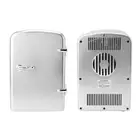 Portable 36W Mini Fridge 4L 6-Cans for Skincare Snacks with Car Adapter