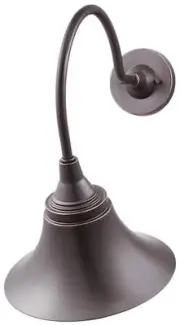 Glenlake 1-Light Antique Bronze 19.6 in. Outdoor Wall Mount Gooseneck Sconce