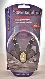 Monster Cable Digital Coax Interlink 2m/6.6ft Coaxial Audio INTERCONNECT