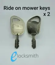 Ride on Mower Keys x 2 - Suits many MTD - Murray - Husqvarna - John Deere - JD1