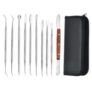 Set of 10 Stainless Steel Dental Carving Tool Clay & Wax Sculpting Tool