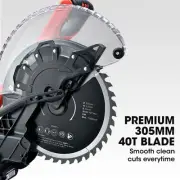 305mm Dual Bevel Sliding Mitre Saw with Laser Guide and 2200W Motor