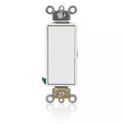 Leviton 15 Amp 120/277V Decora Plus Single Pole Rocker Light Switch White