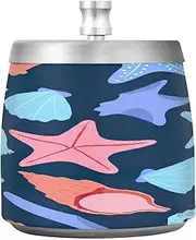 Cute Starfish Shells Blue Cigarette Cup Ashtray, Smokeless Ashtray Outdoor, Home Ashtrays