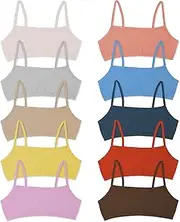 [ANDREW SCOTT] Girls Cotton Stretch Cropped Cami Training Bra | Pack of 10