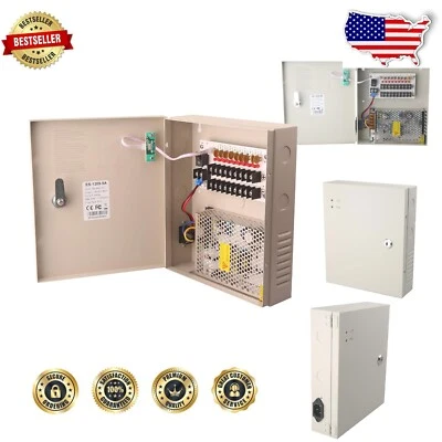 Professional Grade DC12V CCTV Power Supply - 9 Outputs with Individual PTC Fuses