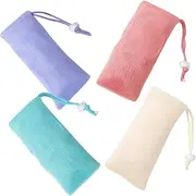 MOLUCKFU 4pcs Soap Foaming Bag Soap Net Outdoor Soap Bag Mesh Bag for Soap Shower Pouch Soap Bags for Homemade Soap Bar Soap Loofah Pouch Soap Bag for Shower Soap Pouch for Shower Soap Sock