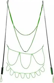 1.2 M Retractable Double-bar Bubble Rope for Outdoor Performance | Stainless Steel Bubble Wands with 3 Different Ropes | Giant Bubble Maker for Kids & Adults