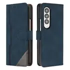 For Samsung Galaxy Z Fold 6/5/4/3 Kickstand Crad Wallet Case Leather Hinge Cover