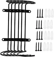 Cabilock 6pcs Wall-Mounted Wine Racks Strong Polished Iron Wine Bottle Holder Space-Saver