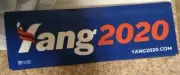 Andrew Yang 2020 Presidential Candidate Official Campaign Bumper Sticker
