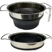 IKEA KLOCKREN collapsible Colander Stainless Steel, Silicone 5.3qt, 9 ½ " NEW