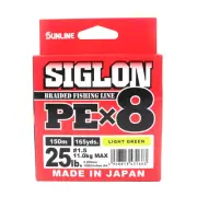 Sunline P.E Line X8 Siglon 150M P.E 1.5 25LB Lime Green (1663)