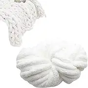 Chunky Blanket Yarn Chenille Chunky Chenille Yarn for Blanket, Bulky Soft Thick Jumbo Washable Polyester Yarn for Hand Knitting Arm Knitting Throw