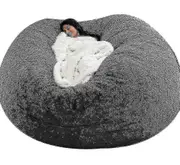 New Extra Large Bean Bag Chairs Couch Sofa Cover Indoor Lazy Lounger For Adults Kids Sellwell Without Chair(free Shipping)-yzy Dark Grey 135x65CM