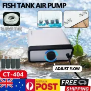 Silent Air Pump Large Aquarium Fish Tank Pump Hydroponic Oxygen 4 Outlet 8W Pump