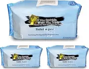 IF YOU SPRINKLE WHEN YOU TINKLE 3 Pack Toilet Seat Replacement Wipes 1 Count (Pack of 180)