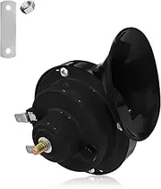 QKYS Car Air Horns for Safety, 300DB 12V Super Loud Truck Train Horn, Waterproof Auto Air Electric Snail Horn Replacement Kit, Bull Horns for Car Hood, Truck Hood, Motorcycle, Scooter, Boat (Black)
