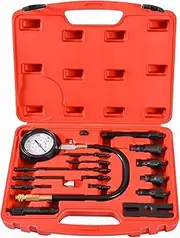 DHA Diesel Engine Cylinder Compression Tester Kit, 17pcs Auto Tractor Diesel TDI CDI Engine Compression Tester Diagnosis Test Pressure Gauge Kit for Car Truck Tractor