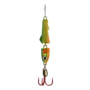 Clam Jointed Pinhead Pro 1/4 oz - Perch Holo - #8 Treble Hook Ice Jig