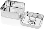 Stainless Steel Square Paneer Mould/Maker/Strainer | Dimension - 11.5 x 11.5 cms