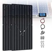 600W Flexible Mono Solar Panel Kit, RV Solar Panel System Kit 12V-24V for RV Trailer Boat Shed Off Grid: 2pcs 300W Solar Panels with 40A Charge Controller