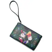 3Pcs Women Bohemian Print Long Wallet Green Forest Series Clutches Bag
