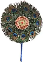 [Generic] Aashita Creations Natural Peacock Feather More Pankh Fan Tails Original Full Length Laddu Gopal Handmade Morpankh Peacock Feather Dress, Pack of 2