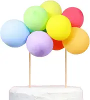 Rainbow Cloud Balloon Cake Topper Assorted Colors 5 Inch Mini Garland Happy Birt