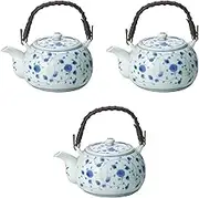 Set of 3, Rose Mai No. 5 Earthen Bottle [5.1 x 3.7 x 3.7 inches (600 cc)] | Arita Yaki Pot, Setomonohonpo