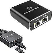 Ethernet Splitter 1 to 2, 1 Pcs Gigabit Ethernet Switch, High Speed 1000Mbps Network Switch with USB Charging Cable, LAN Splitter Play for RJ45/Cat5/5e/6/7/8, Internet Cable Splitter