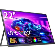 UPERFECT 22" Portable HDMI External Monitor 2560x1440 IPS Screen For PC Laptop