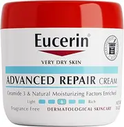 Eucerin Advanced Repair Body Cream for Very Dry Skin, Fragrance Free Daily Body Moisturizer, 16 Oz Jar