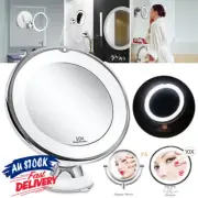 10x Bathroom MakeUp Beauty Cosmetic Magnifying Mirror With LED Light 360° Spin