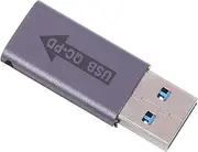 Tofficu USB USB C Adapter Compact Fast Charge Converter for Mobile Devices USB a Male to Type C Female Sleek Grey Design for Reliable Charging