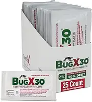 Bug X 12640 Insect Repellent Towelettes 25-Count