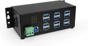12 Port Industrial USB 3.2 Gen 1 Hub w/Port Status LEDs