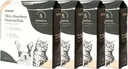 KOCHO Ultra Absorbent Charcoal Pads 6-Layered, Small 13.4" X 17.7" Odor-Eating Cat Litter Box Liner Training and Puppy Quick-Dry Pee Pads Pack of 88 Pads, Made in Japan