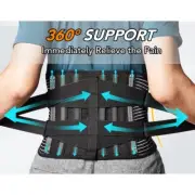 Double Pull Lumbar Lower Back Support Belt Brace Neoprene For Spine Posture Pain