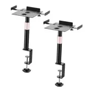 Desk Clamp Studio Monitor Speaker Stands Set of 2, Desktop Projector Stands