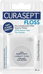 Curasept PTFE Tape with Chlorhexidine Dental Floss, 35 Metre Length