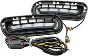 SILILAN Fit for Kia Stinger 2017 2018 2019 2020 Car Fog Light Light DRL Daytime Running Light Turn Signal Indicator Lamp,Yellow