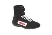Simpson High Top Driving Shoe Size 6 Black, SFI Approved SI28600BK