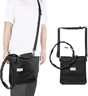 Urine Drainage Bag, Catheter Drainage Concealment Bag with Internal Fixation Buckle, Post-Operative Body Fluid-Carrying Shoulder Bag, Adjustable Shoulder Strap - Easy Access(Black)