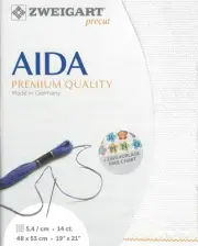 Precut Zweigart Stern-Aida Star 14 count White Opalescent 3706/11