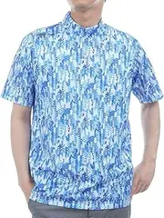 [Bridgestone] 3GE05A Men's Retro Short Sleeve Mock Neck Shirt