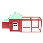 Andala Pets Chicken Coop with Nest Box Red 190x72x102 cm