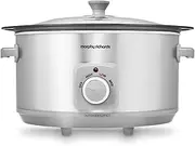 Morphy Richards 461014 Sear & Stew 6.5 Litre Aluminium Slow Cooker, One-Pot Solution, Brushed Stainless Steel