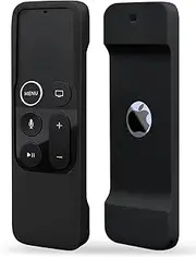 TOKERSE Silicone Case Compatible with Apple TV 4K 4th 5th Generation Siri Remote - Anti-Slip Shock Proof Soft Remote Cover Case Compatible with Apple TV 4K 4th 5th Gen Siri Remote Controller - Black